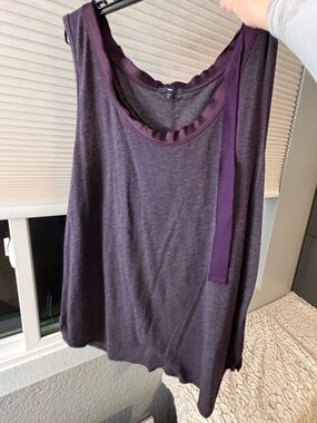 GAP 2011 Cotton Blend Scoop Neck Tank Top/Shell/Cami with satin ribbon trim